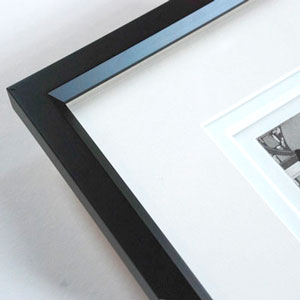 black beveled frame